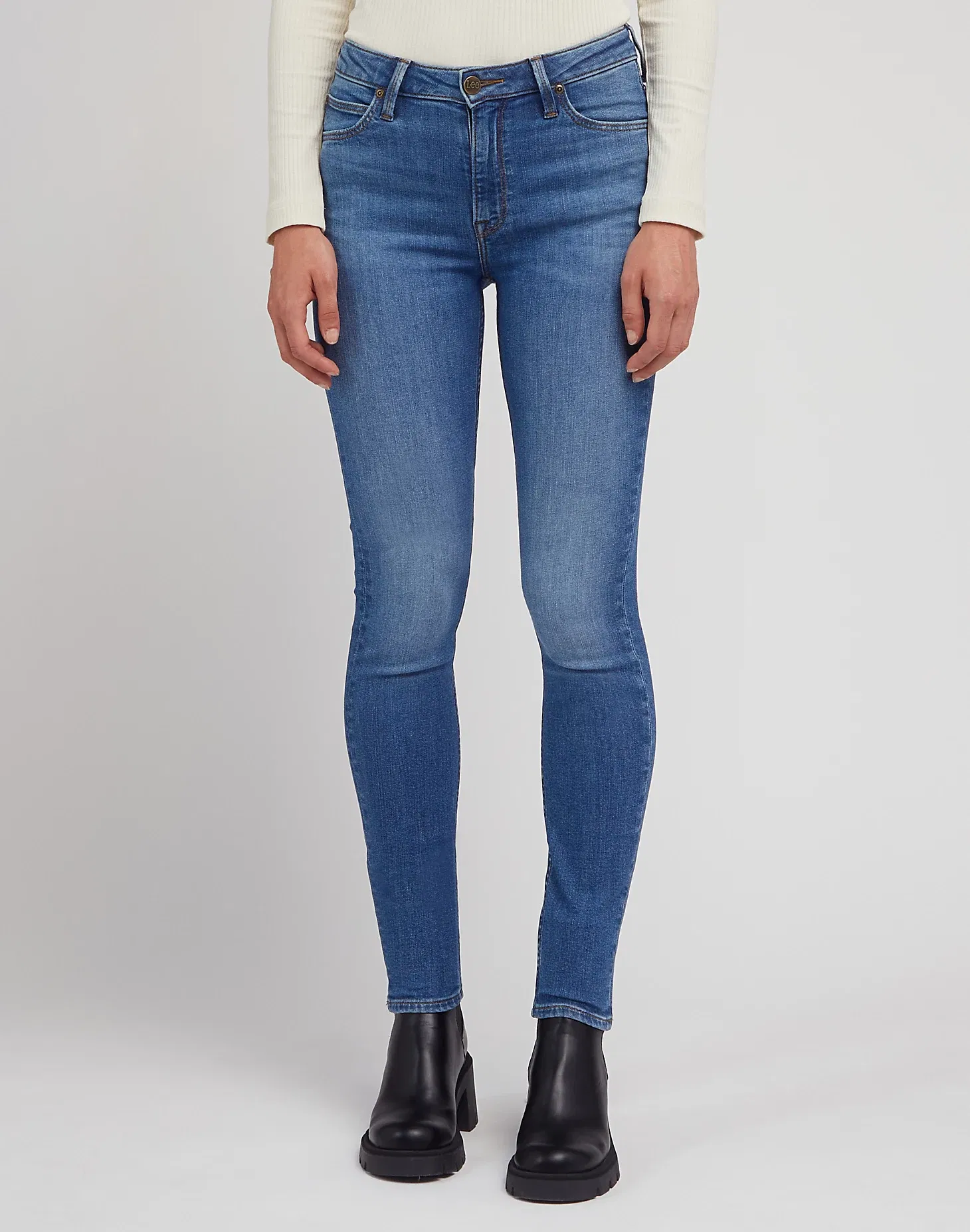 FEMEI - Lee Blugi Albastri Deschisi SCARLETT HIGH High Waist Skinny Femei