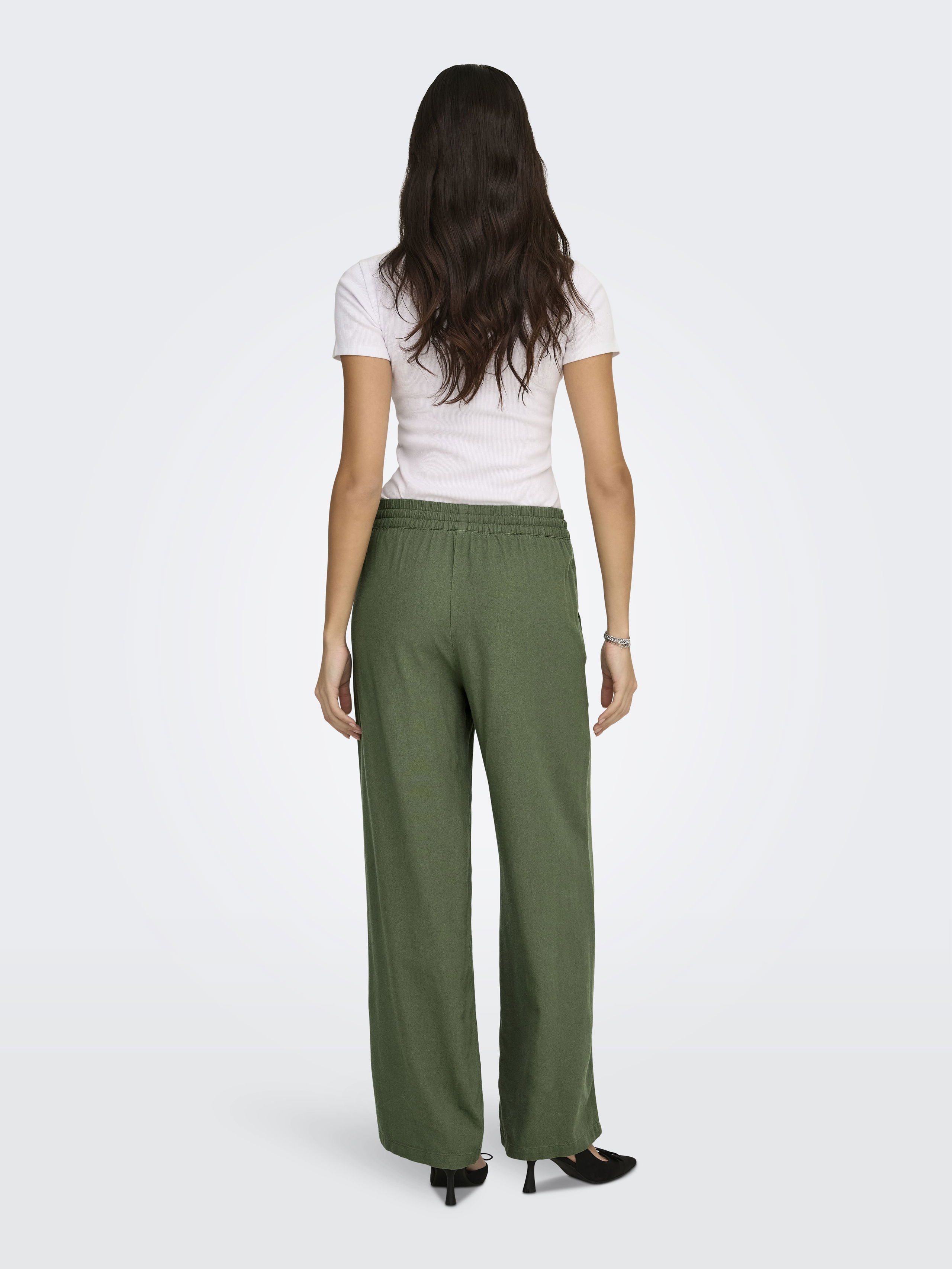 ЖЕНЩИНЫ - Женские Брюки Хаки  Loose