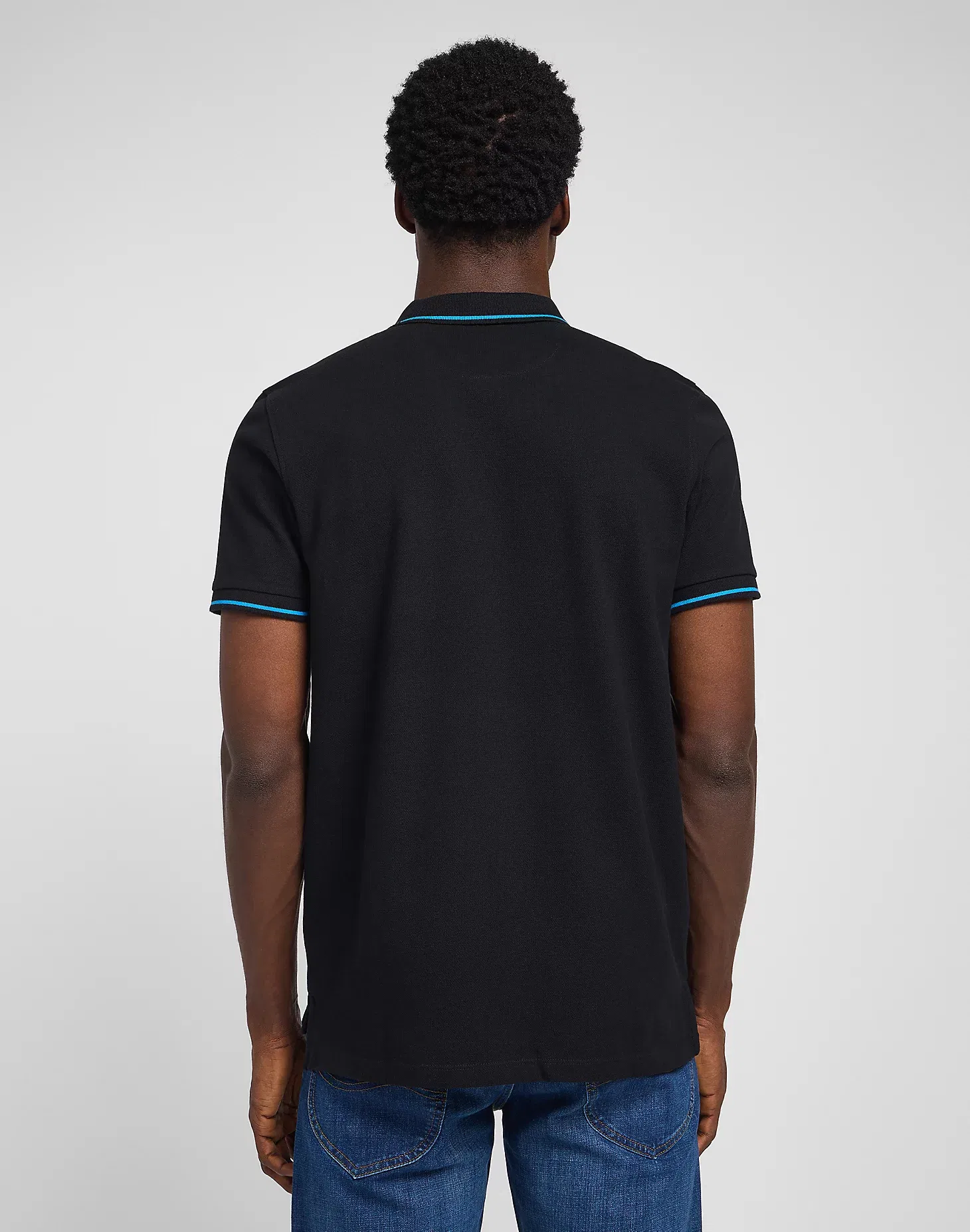 Футболки и Поло - Lee Мужская Футболка-Поло Чёрная Regular