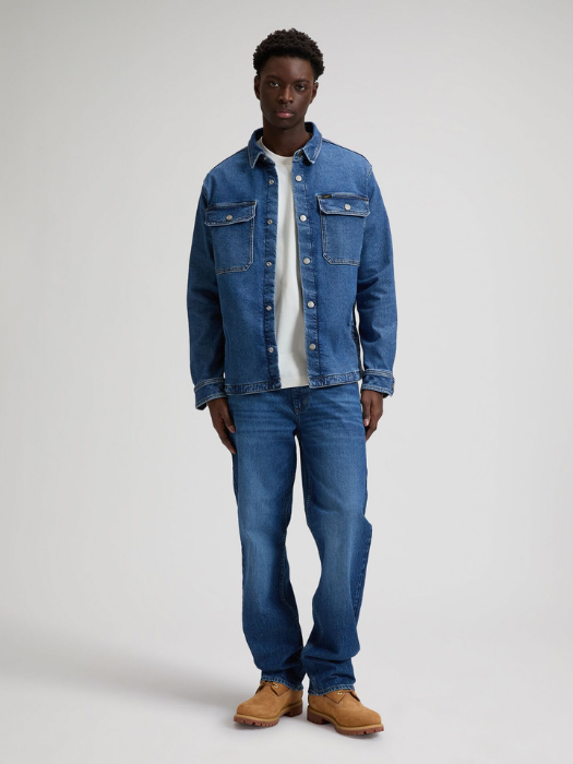 МУЖЧИНЫ - Lee Мужская Рубашка Синяя Relaxed