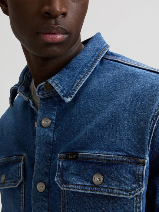МУЖЧИНЫ - Lee Мужская Рубашка Синяя Relaxed