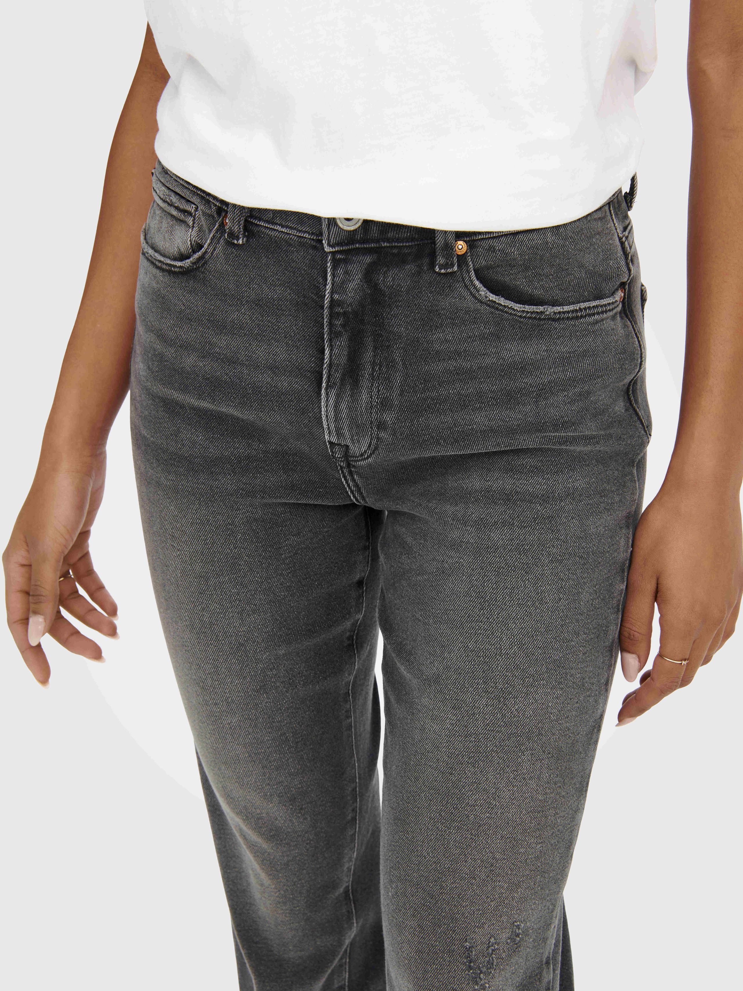 JEANS - Only Blugi Gri Inchis EMILY Straight Femei