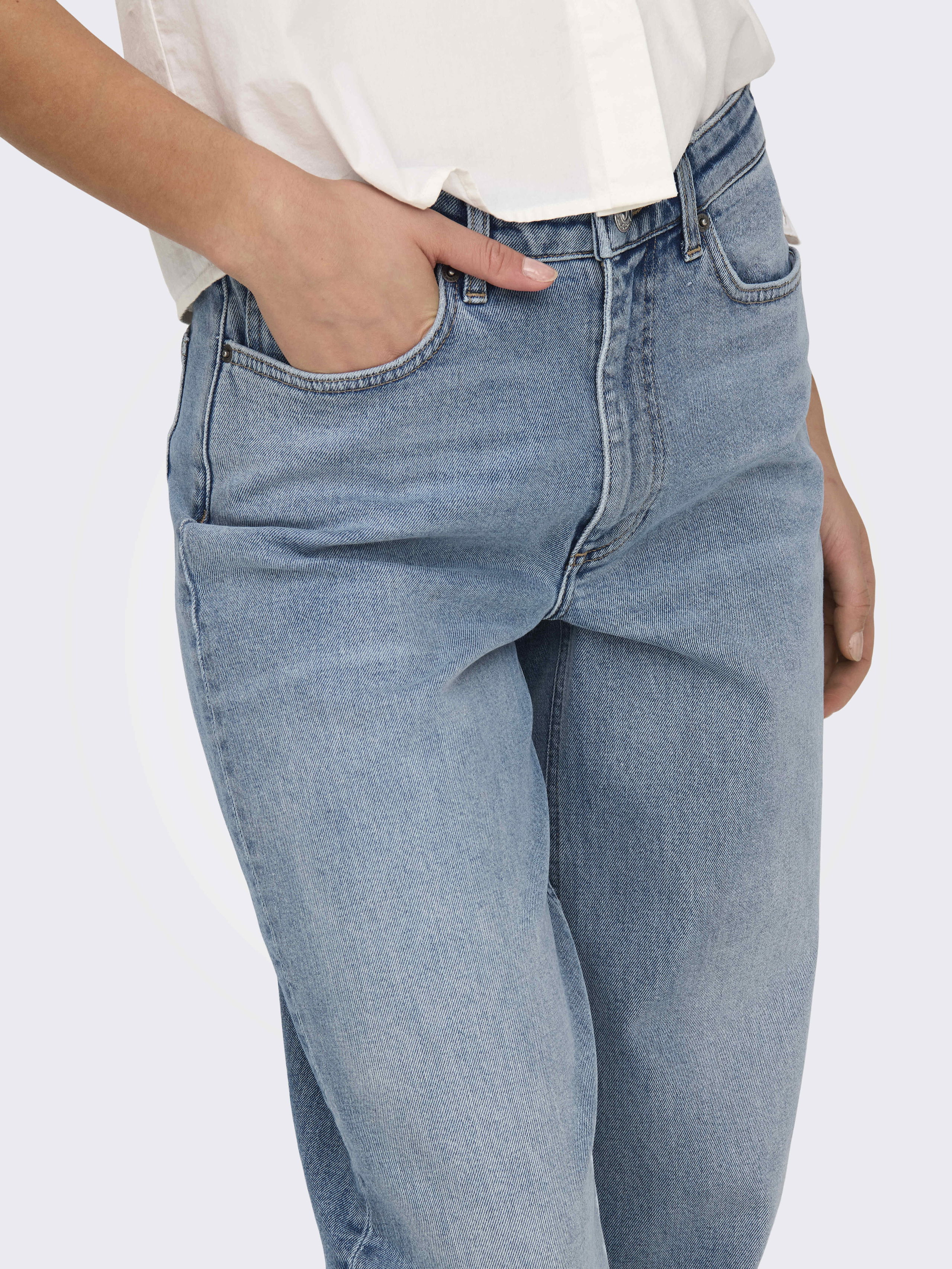 FEMEI - Only Blugi Albastri Deschisi JUICY Mom Femei