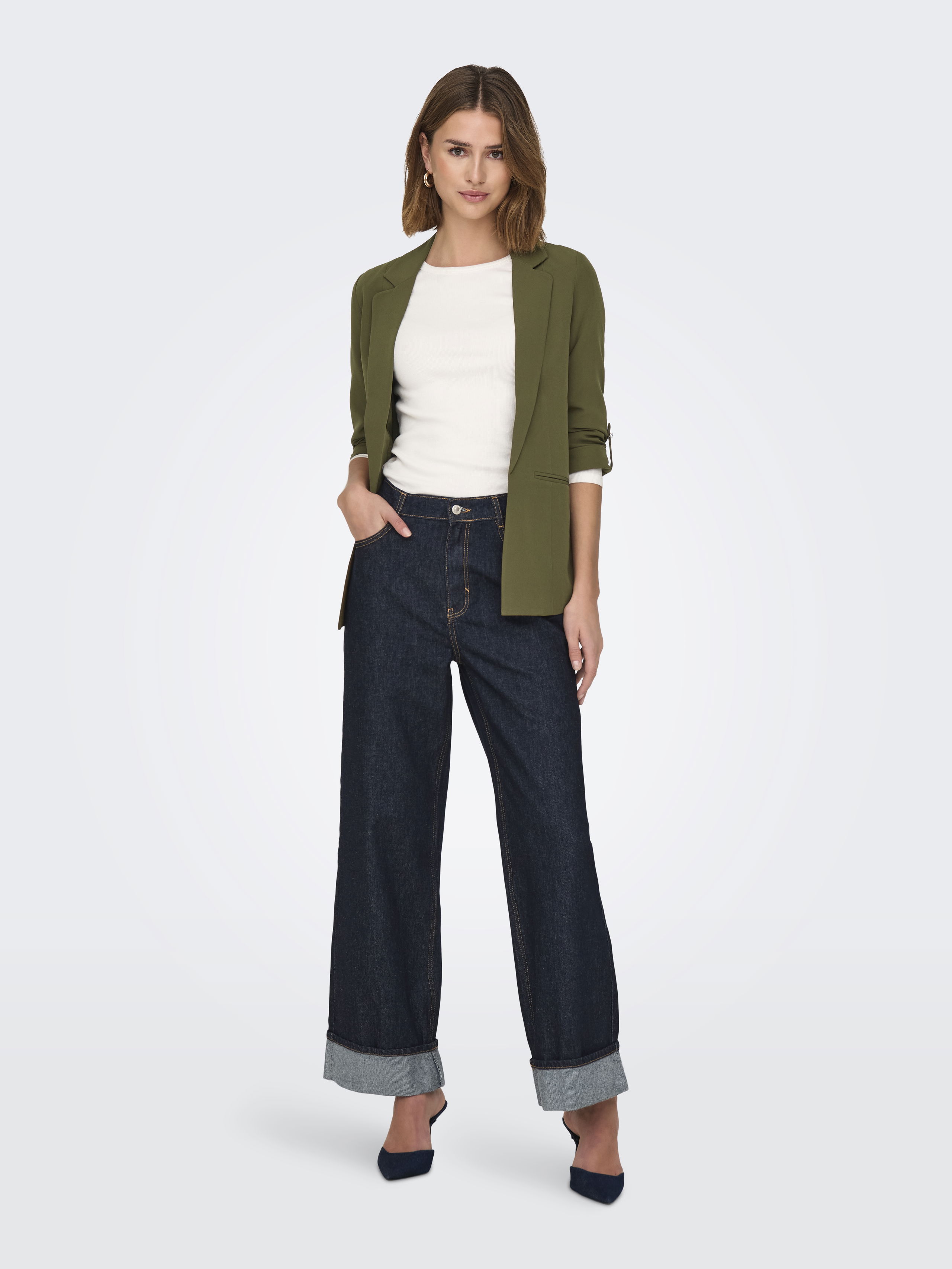 Wide Leg - Only Blugi Indigo HOPE Wide Femei