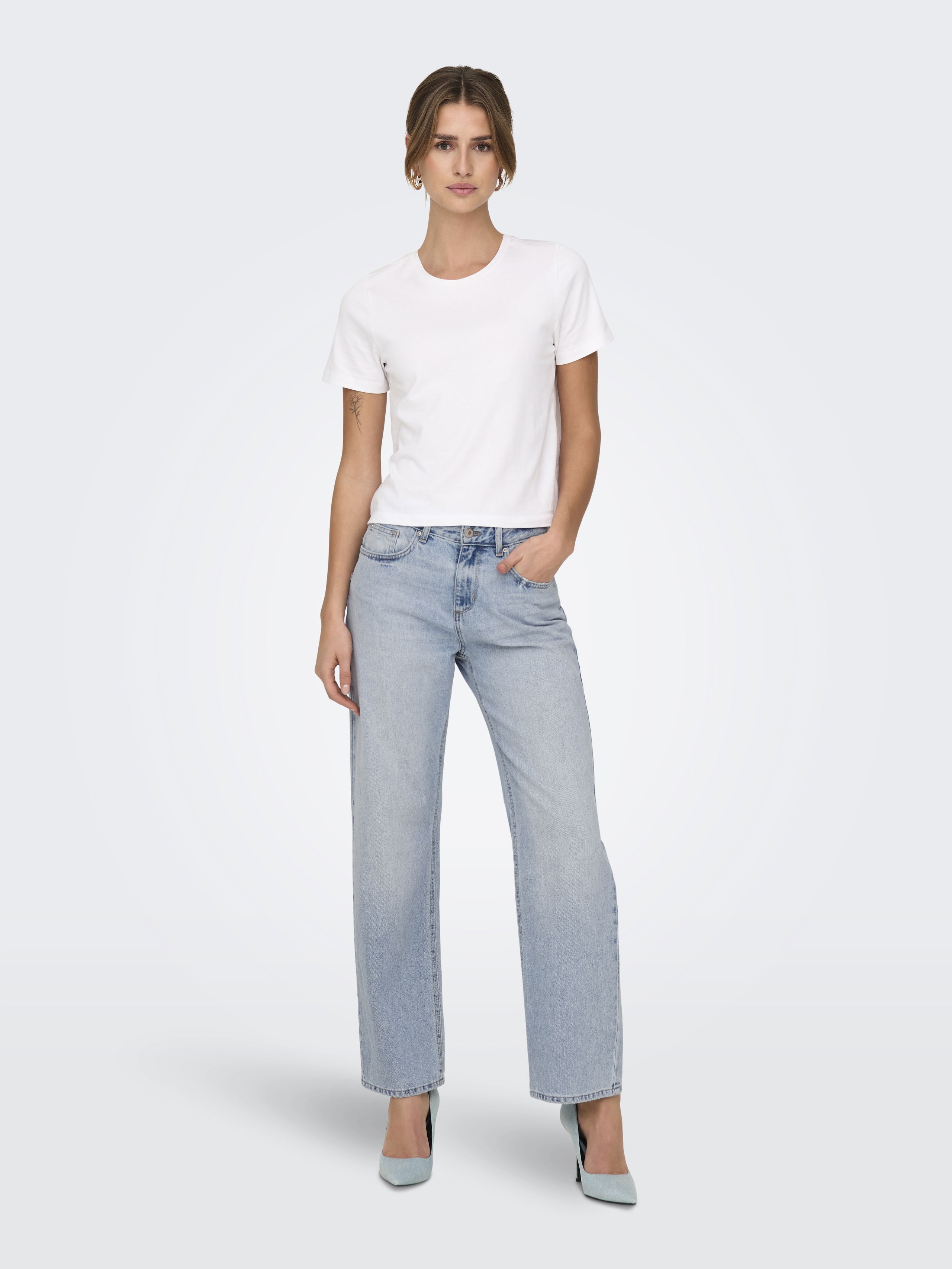 JEANS - Only Blugi Albastri Deschisi Bottom Straight Femei