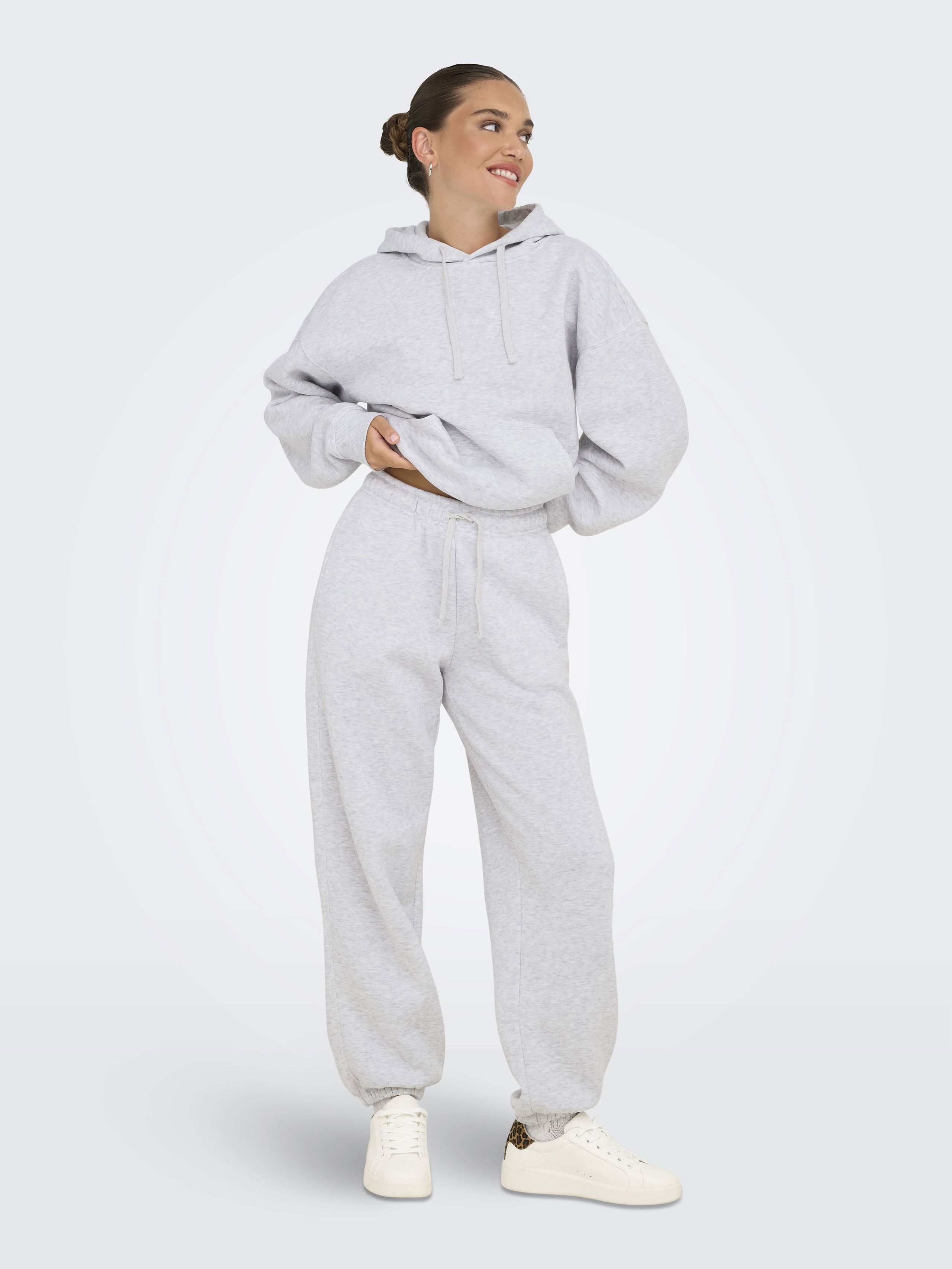 ЖЕНЩИНЫ - Женские Брюки Светло-Серые Wide