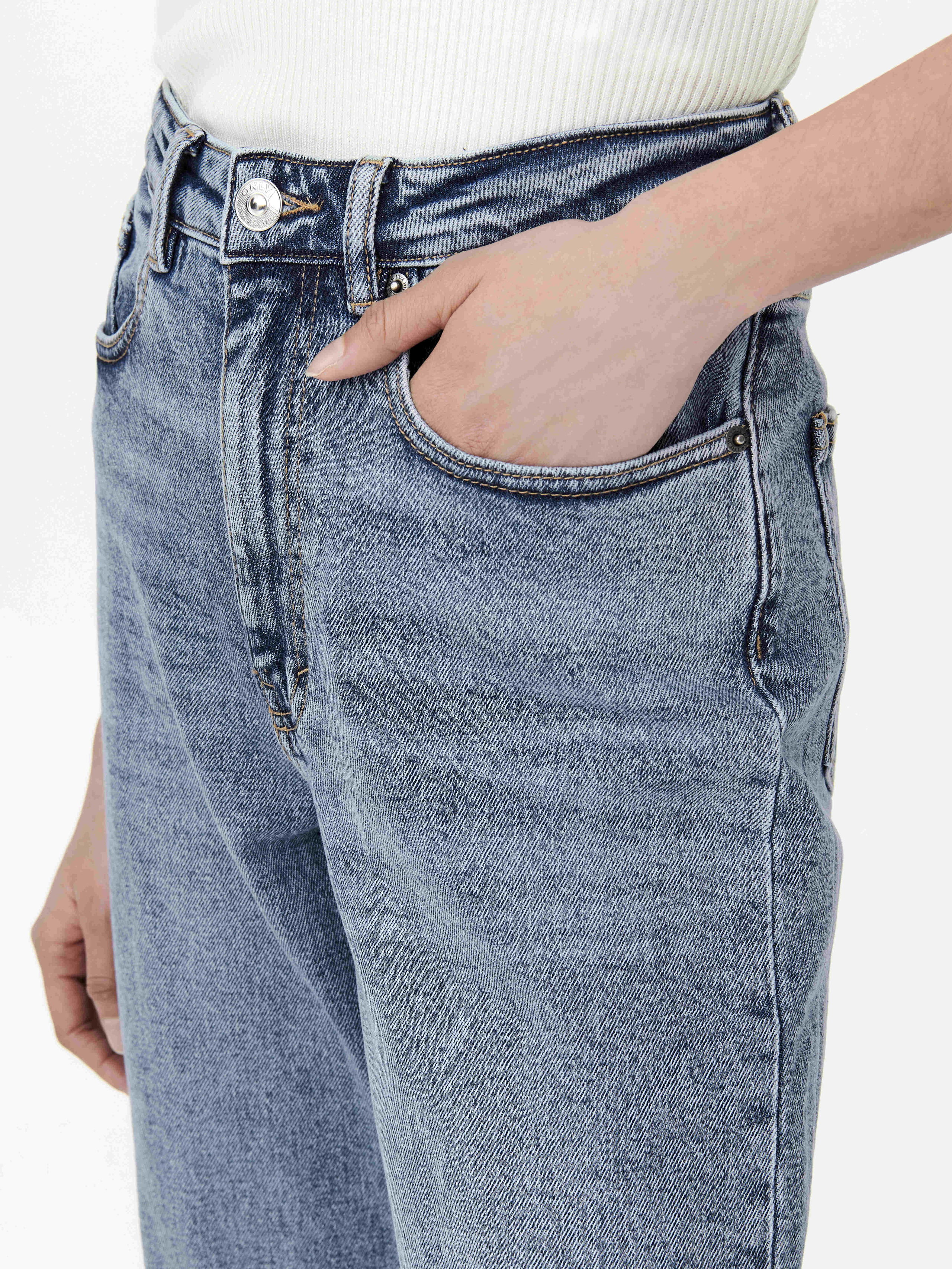 Only Blugi Albastri JUICY Wide Femei [7]