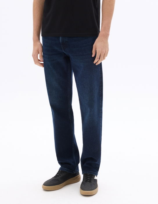 Blugi Albastru Închis Straight Barbati [2]