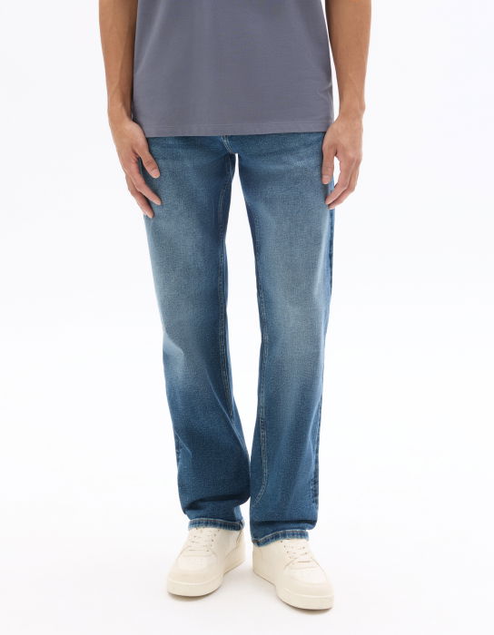 Blugi Albastru Straight Barbati [2]