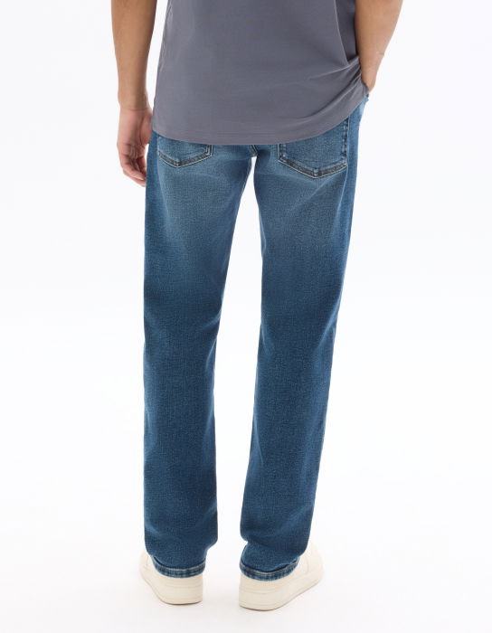 Blugi Albastru Straight Barbati [3]