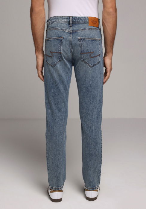 Blugi Albastri 044 KARL Straight Barbati [4]