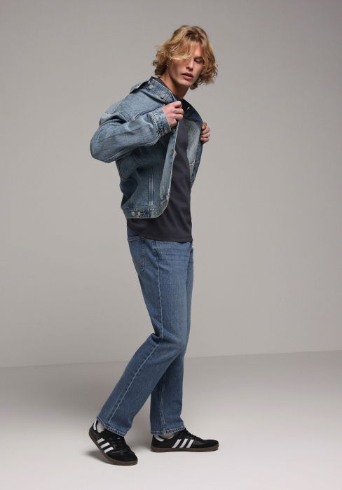 Blugi Albastri 045 DAVID Regular Barbati [2]