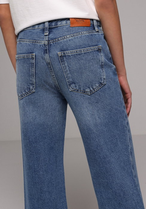 Blugi Albastri 970 BERRY Wide Leg Femei [6]