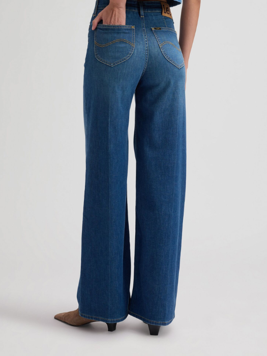 Blugi Albastri STELLA High Waist Wide Leg Femei [4]