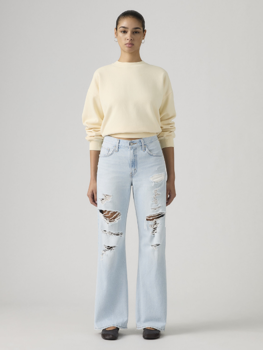 Blugi Albastri Deschisi LOOSE BOOT Bootcut Femei [3]