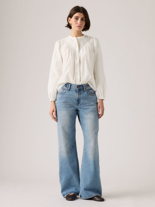 Blugi Albastri LOOSE BOOT Bootcut Femei [3]