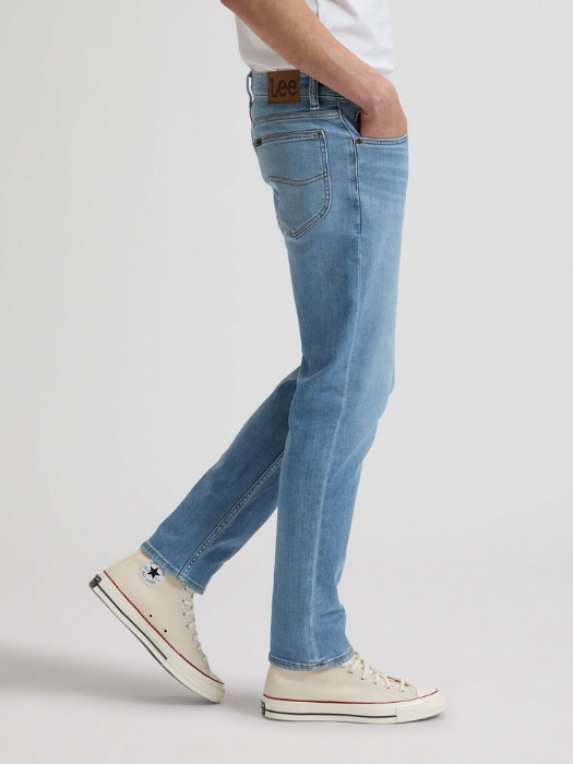 Blugi Albastri Deschisi RIDER Slim Straight Barbati [3]