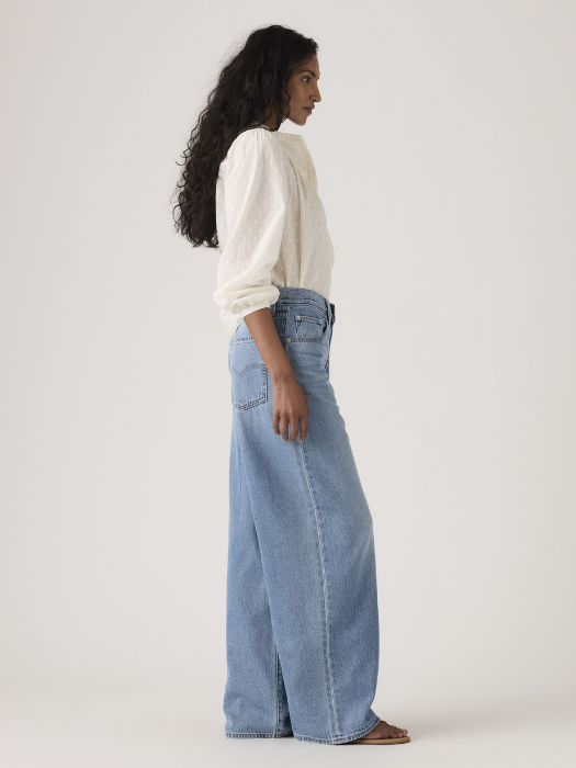 Blugi Albastri Xl Straight Loose Straight Femei [2]