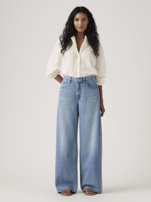 Blugi Albastri Xl Straight Loose Straight Femei [3]