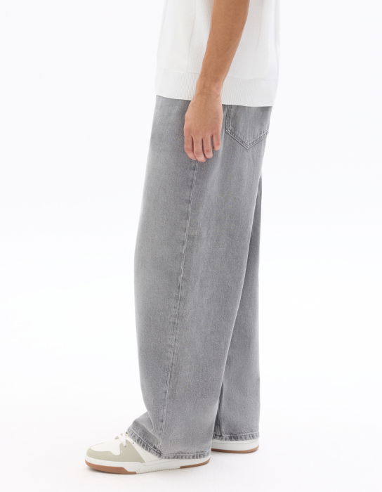 Blugi Gri Deschis Bottom Baggy Barbati [4]