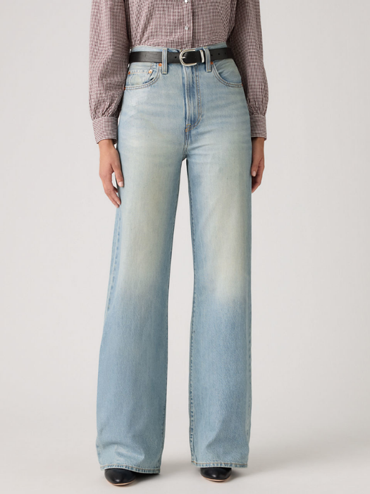 Blugi Albastri Ribcage Wide Leg Wide Leg Femei [4]