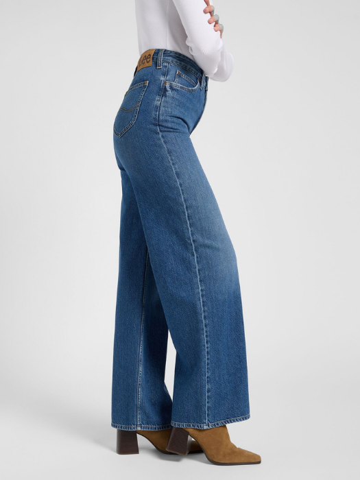 Blugi Albastri STELLA High Waist Wide Leg Femei [3]