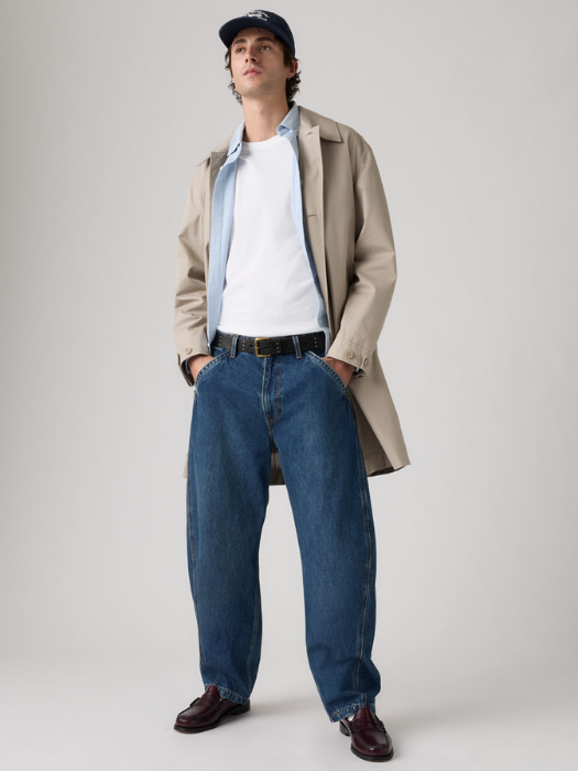 Blugi Navy BAGGY BARREL Baggy Barbati [6]