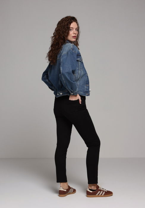 Blugi Negri 703 CARLA Slim Femei [3]