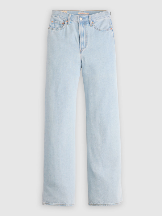 Blugi Albastri Ribcage Wide Leg Wide Leg Femei [6]