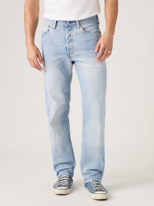 Blugi Albastri Deschisi 501 Straight Barbati [4]