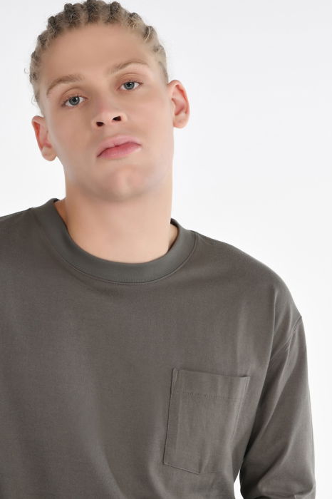 Мужской Свитшот Хаки Regular [3]