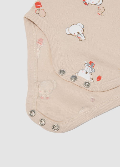 Body Maneca Scurta Gri Baieti 0-9 Luni [4]