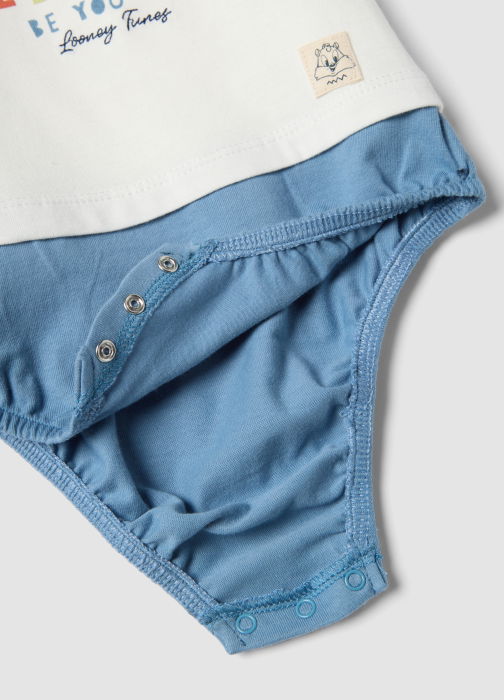 Body Maneca Scurta Provincial Blue Baieti 0-9 Luni [3]