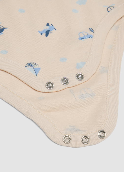 Body Maneca Scurta Soft Chambray Baieti 0-9 Luni [4]