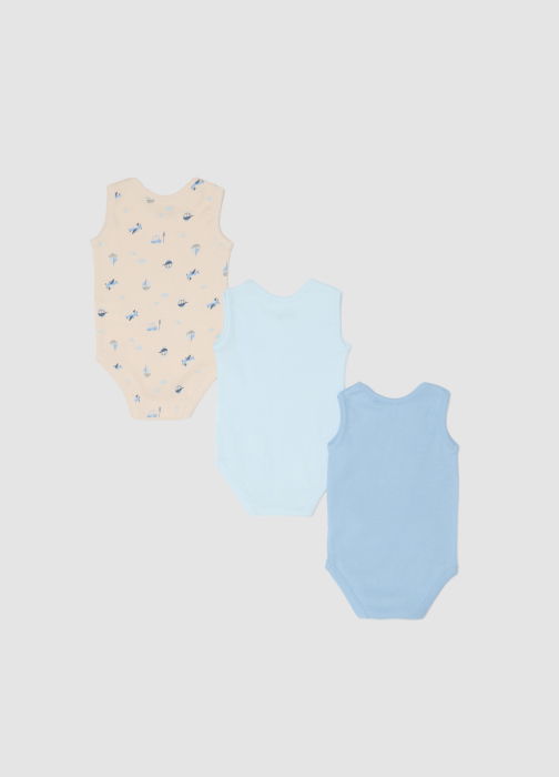Body Maneca Scurta Soft Chambray Baieti 0-9 Luni [2]