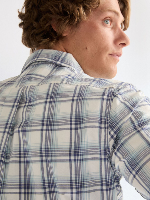 Мужская Рубашка Белая/Синяя Regular [4]