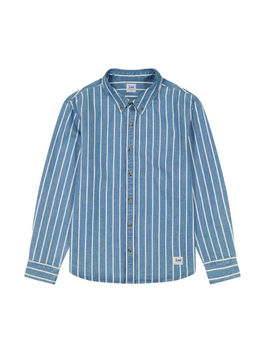 Camasa Alba/Mavi Relaxed Barbati [6]