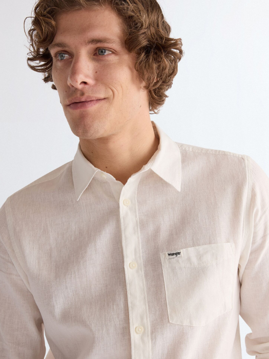 Мужская Рубашка Кремовая Regular [2]