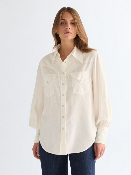 Женская Рубашка Белая Relaxed [2]