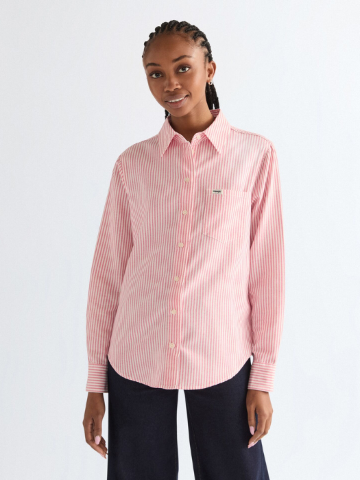 Camasa Alba/Roz Regular Femei [3]