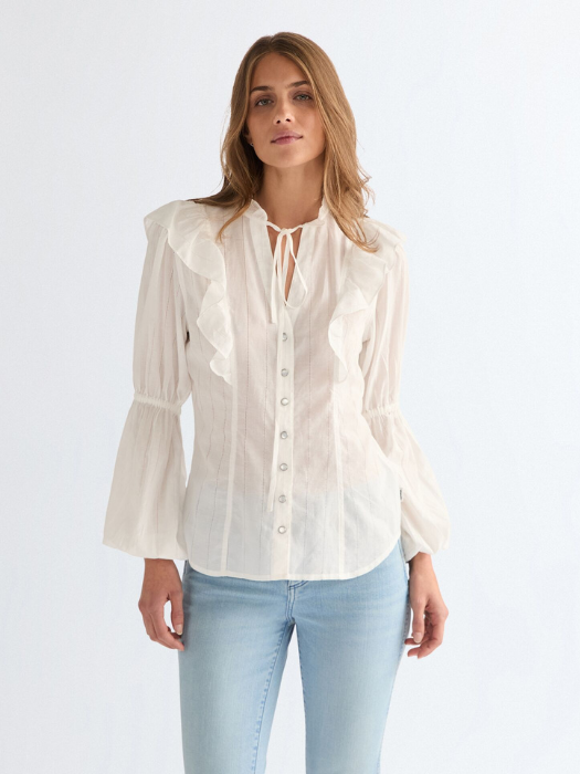 Женская Рубашка Белая Slim [2]