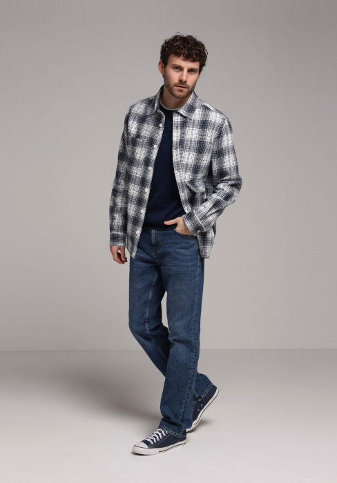 Мужская Рубашка Синяя Comfort [3]