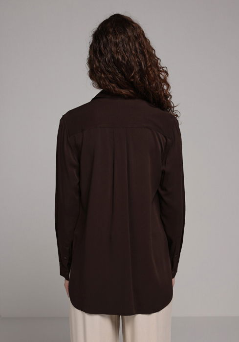 Женская Рубашка Коричневая [2]