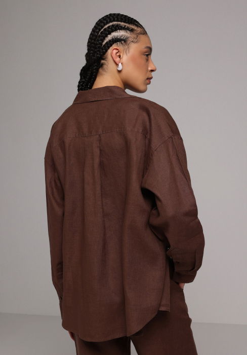 Женская Рубашка Коричневая  [3]