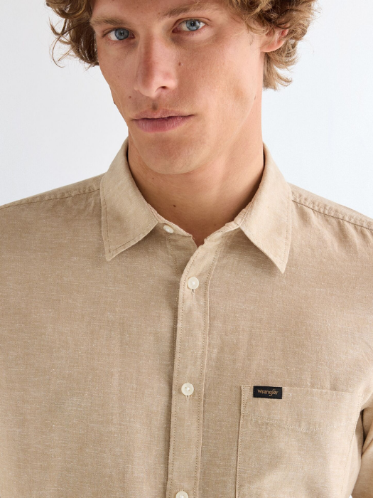 Мужская Рубашка Коричневая Regular [2]