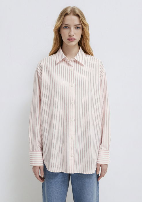 Женская Рубашка Кремовая  [3]