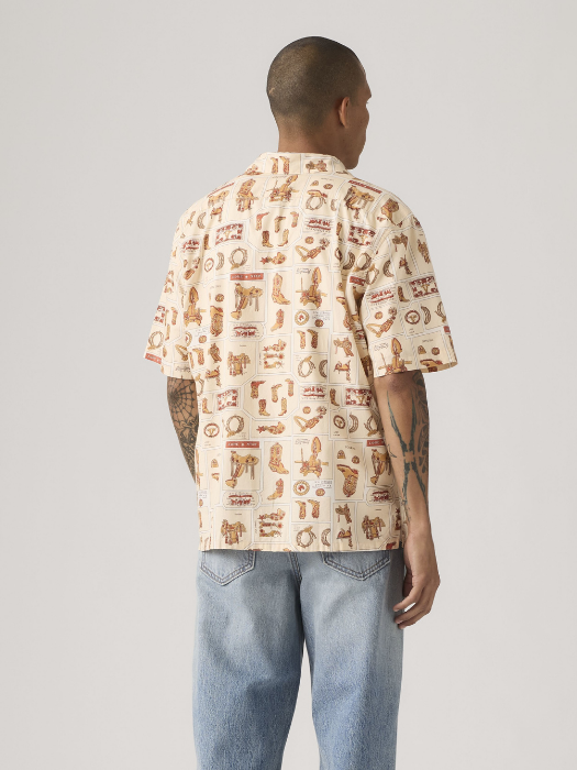 Camasa Cu Maneca Scurta Cafeniu/Crem Regular Barbati [4]