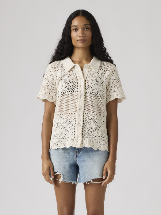 Camasa Cu Maneca Scurta Crem Regular Femei [3]