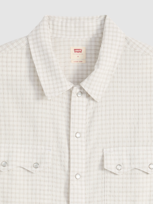 Camasa Cu Maneca Scurta Crem Relaxed Barbati [6]