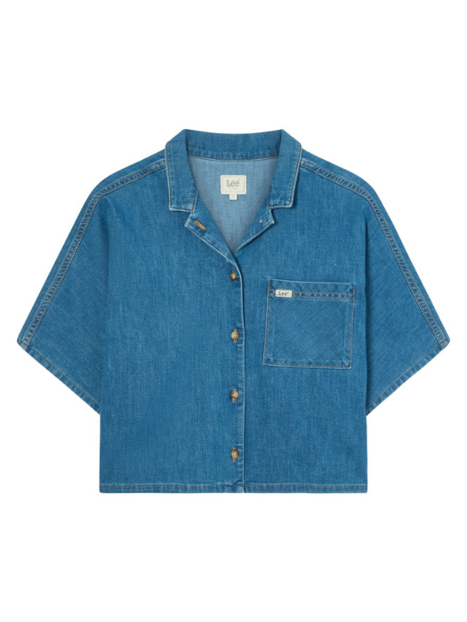 Camasa Cu Maneca Scurta Albastra Relaxed Femei [6]